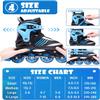 PAPAISON Adjustable Inline Skates Boys Ages 4-16, Roller Skates for Girls Kids Ages 5-8 8-12 with Full Light Up Wheels, Outdoor Skates Illuminating Skates for Children Teens Women view 3