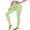 AHLW Buttery Soft High Waisted Leggings for Women - Elastic Skin-Friendly Comfortable Yoga Pants Daily Casual Leggings Lime Green view 4