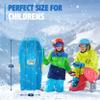 Snow Works 39" Toboggan Lifetime Sled: Durable High-Density Plastic Sleds for Kids, and Teens 1 Person Snow Sleds for Kids and Teens W/Handles and Pull Rope (1 Pack, Blue) view 2