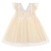 AGQT Baby Girls Tulle Tutu Dress Sleeveless Toddler Butterfly Print Back Tutu Dresses Birthday Party Gowns Wedding Layered Lace Holiday Mini Dress Apricotle Size 12-18 Months view 1