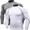 2/3 Pack Men's Compression Shirts Long Sleeve Workout Shirts Mock Turtleneck Athletic Base Layer Active Undershirts Tops