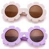 Hycredi Flexible Bendable Flower Baby Polarized Sunglasses with Strap Cute Shades for Newborn Infant Boys Girls Age 0-24 Months- Blue/Orange Red Mirror view 4