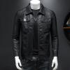 Maiyifu-GJ Men's Vintage Faux Leather Jacket Zip Up Long Sleeve Motorcycle Coat PU Lapel Lightweight Slim Fit Jackets (Black,Medium) view 3