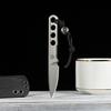 CIVIVI Circulus Fixed blade knife, 1.96" Cutting Edge Stonewashed 10Cr15CoMoV Steel with A Black Kydex Sheath, A Nylon Lanyard with Titanium Bead C22012-2 view 2