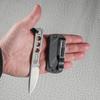 CIVIVI Circulus Fixed blade knife, 1.96" Cutting Edge Stonewashed 10Cr15CoMoV Steel with A Black Kydex Sheath, A Nylon Lanyard with Titanium Bead C22012-2 view 3