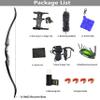60inch Takedown Wooden Recurve Bow for Adults Youth Hunting 25lbs-60lbs Longbow Right Hand Bow (Red 1, 45LBS) view 4