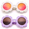 Hycredi Flexible Bendable Flower Baby Polarized Sunglasses with Strap Cute Shades for Newborn Infant Boys Girls Age 0-24 Months-Pink/Pink Mirror view 4