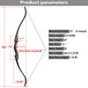 60inch Takedown Wooden Recurve Bow for Adults Youth Hunting 25lbs-60lbs Longbow Right Hand Bow (Green, 40LBS) view 3