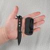 CIVIVI Circulus Fixed blade knife, 1.96" Cutting Edge Black Stonewashed 10Cr15CoMoV Steel with A Black Kydex Sheath, A Nylon Lanyard with Titanium Bead C22012-1 view 3