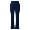 XUETON Womens Bootcut Dress Pants with Pockets Stretchy Work Slacks Business Casual Bootleg Pull On Lounge Wide Leg Pants(Navy,XX-Large) view 3