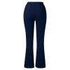 XUETON Womens Bootcut Dress Pants with Pockets Stretchy Work Slacks Business Casual Bootleg Pull On Lounge Wide Leg Pants(Navy,XX-Large) view 4