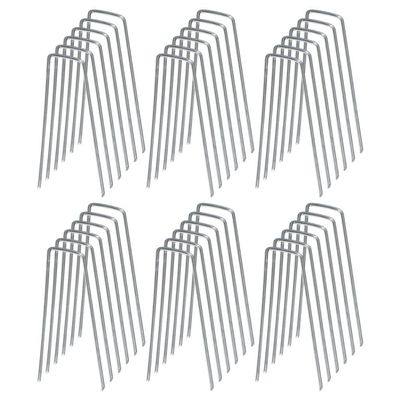 Yardwe 60pcs U-Shaped Ground Stakes for Gardening Artificial Lawn Pegs Landscape Fixing Tools for Tents and Outdoor Projects