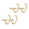 Bar Earrings 925 Sterling Silver Half Hoop Earrings Set Huggie Hoop Earrings Flat Back Hoop Earrings Nap Earrings Sleep Earrings Set Small Hoop Earrings Minimalist Earrings for Women view 1