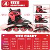 PAPAISON Adjustable Inline Skates Boys Ages 4-16, Roller Skates for Girls Kids Ages 5-8 8-12 with Full Light Up Wheels, Outdoor Skates Illuminating Skates for Children Teens Women view 3