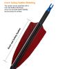 TOPARCHERY Premium 30" Carbon Hunting Arrows with Selected 4" Real Turkey Feathers Fletching and Removable Tips - 500 Spine Practice Target Arrows for Recurve Bow Long Bow - 12Pcs view 2