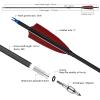 TOPARCHERY Premium 30" Carbon Hunting Arrows with Selected 4" Real Turkey Feathers Fletching and Removable Tips - 500 Spine Practice Target Arrows for Recurve Bow Long Bow - 12Pcs view 3