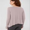 ODODOS Long Sleeve Tee for Women with Thumb Hole Athletic Gym Workout Crop Tops Yoga Shirts, Lavender, X-Large view 2
