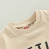 Infant Toddler Baby Boy Summer Clothes Short Sleeve Striped T-Shirt Top Solid Shorts Set 2Pcs Casual Shorts Outfit (Apricot-Little Dude, 18-24 Months) view 4