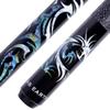 AB Earth 58 inch Hand-Painted Series 2-Piece Billiard Pool Cue Stick with Irish Linen Wrap (Black, 21oz) view 1
