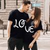 Matching Shirts for Couples Love Letter Print Valentine's Day T-Shirt for Him & Her Casual Short Sleeve Personalized Tees view 2