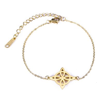 1-2 PCS Witches Knot Bracelet For Women Men, Gold Silver Celtic Knot Wiccan Chain Bracelet, Layered Bracelet Adjustable Charm Bracelet Celtic Jewelry Gifts