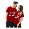 Matching Shirts for Couples Love Letter Print Valentine's Day T-Shirt for Him & Her Casual Short Sleeve Personalized Tees view 1
