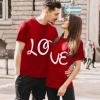 Matching Shirts for Couples Love Letter Print Valentine's Day T-Shirt for Him & Her Casual Short Sleeve Personalized Tees view 2