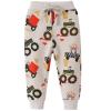 Boys Sweatpants Cartoon Print Dinosaur Pattern Cotton Pants Drawstring Elastic Sweatpants Toddler (Beige, 6-7 Years) view 1