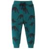 Boys Sweatpants Cartoon Print Dinosaur Pattern Cotton Pants Drawstring Elastic Sweatpants Toddler (Green, 5-6 Years) view 1
