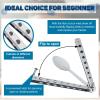 Eaasty 3 Pieces Butterfly Comb,Fork and Spoon Set,Tactical Stainless Steel Folding Butterfly Spoon for Camping Hunting Travel Outdoor(Silver) view 3