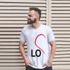 Matching Shirts for Couples Love Letter Print Valentine's Day T-Shirt for Him & Her Casual Short Sleeve Personalized Tees view 3