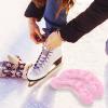 1Pair Ice Skate Blade Covers,Unisex Sports Hockey Skate Blade Protector Soft Elastic Skate Guards Ice Skate Accessories for Hockey Skates,Figure Skates and Ice Skates Pink,L view 3