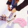 VICASKY Figure for Skating Ice Unisex Cover Adult Sports Elastic Soaker Skates Youth Covers Soft Plush Pink Protector Hockey Guards Skate S Kids view 4