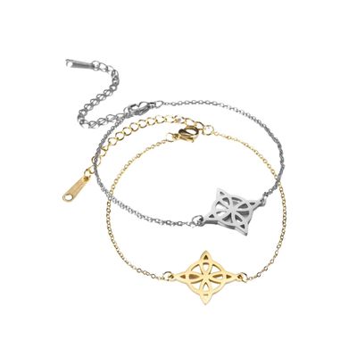 1-2 PCS Witches Knot Bracelet For Women Men, Gold Silver Celtic Knot Wiccan Chain Bracelet, Layered Bracelet Adjustable Charm Bracelet Celtic Jewelry Gifts
