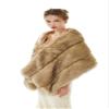 Keting Women's Faux Fur Cold Winther Shawl Wraps Bridal Wedding Scarf Stole Shrug Wedding Cover Up view 3