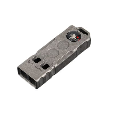 WANERSEN Titanium 2 in 1 Emergency Survival Whistle with Compass, Safety Whistle Loud Up to 120 Decibels for Referee Training, Life Saving, Camping, Hiking, Hunting and Pet Training, Natural