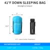 NewDoar Camping Sleeping Bag,41Down Hooded Sleeping Bag,Portable Urltra-Light Wearable Blanket Cloak,Great for Outdoor, Picnic, Fishing for Adults Backpacking with Compression Bags(Rectangle Black) view 4