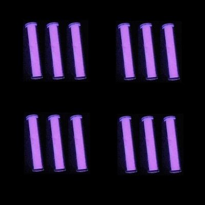 Sharamado 12pcs Glass Luminous Tube, 1.5 * 6mm Luminous Vial Glow rods Made of Rare Earth Materials, EDC Players, for DIY Various EDC Accessories and Decoration. (Pink)