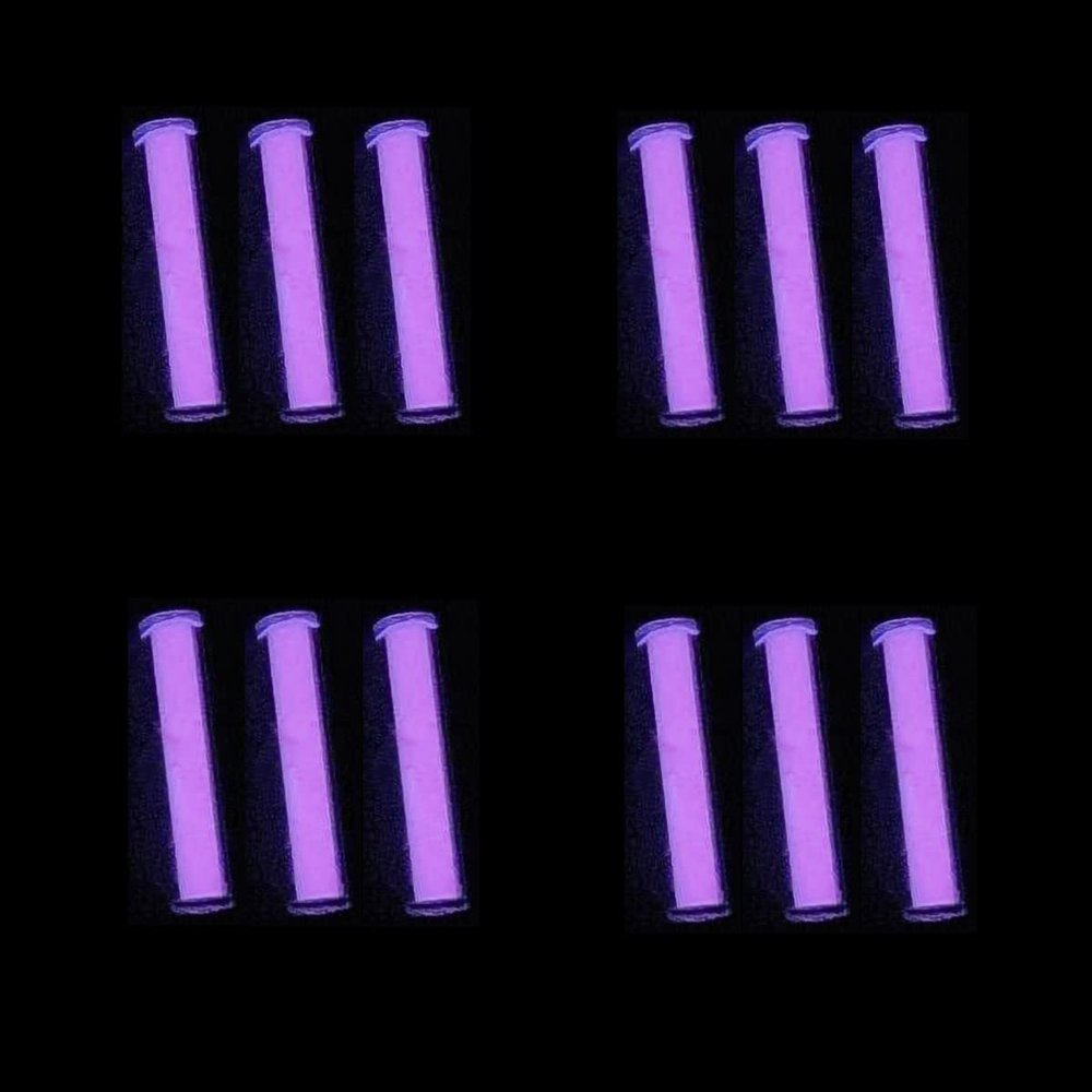 Sharamado 12pcs Glass Luminous Tube, 1.5 * 6mm Luminous Vial Glow rods Made of Rare Earth Materials, EDC Players, for DIY Various EDC Accessories and Decoration. (Pink)