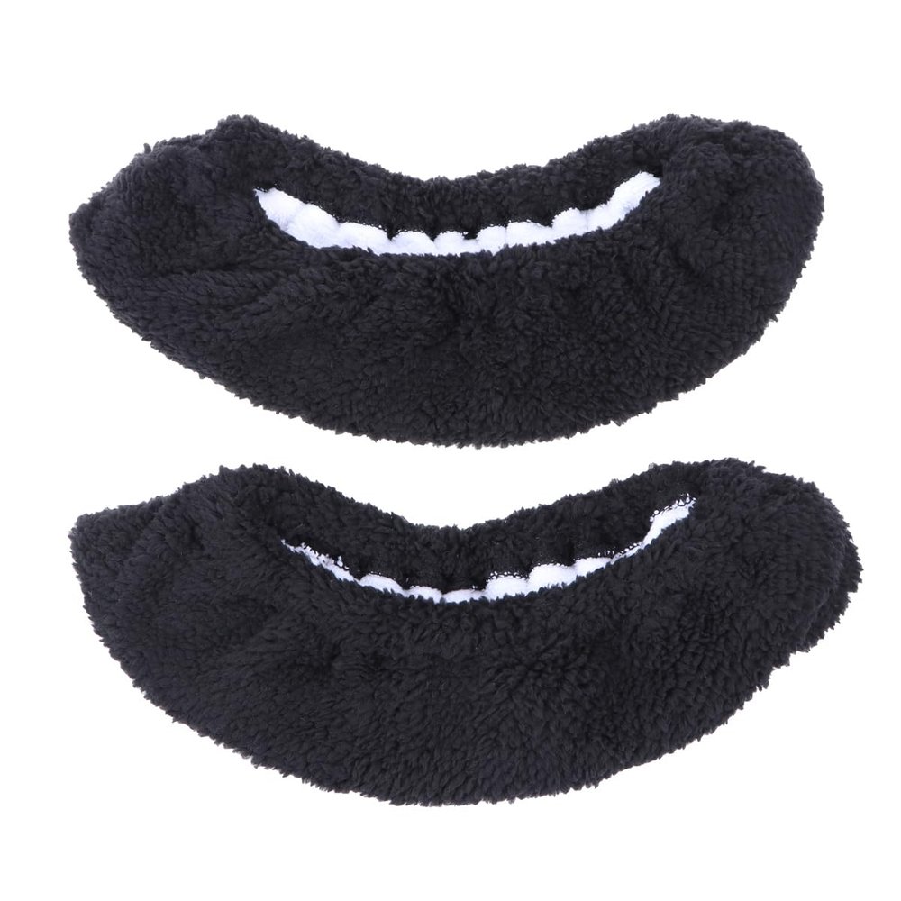 VICASKY Ice Skate Guards Unisex Ice Skate Covers Skates Sports Soft Plush Skate Shoe Protector Covers Elastic Skating Soakers Cover for Adult Guards Youth Figure Kids Skates S Black
