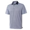 Men's Golf Shirts Dry Fit Short Sleeve Print Performance Moisture Wicking Patterned Polo Shirt for Men White Navy Interlink view 1