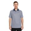 Men's Golf Shirts Dry Fit Short Sleeve Print Performance Moisture Wicking Patterned Polo Shirt for Men White Navy Interlink view 2
