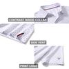Men's Golf Shirts Dry Fit Short Sleeve Print Performance Moisture Wicking Patterned Polo Shirt for Men White Geo view 4