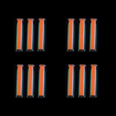 Sharamado 12pcs Glass Luminous Tube, 1.5 * 6mm Luminous Vial Glow rods Made of Rare Earth Materials, EDC Players, for DIY Various EDC Accessories and Decoration. (Red)
