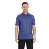Men's Golf Shirts Dry Fit Short Sleeve Print Performance Moisture Wicking Patterned Polo Shirt for Men Navy Patriotic Firework view 2