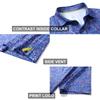 Men's Golf Shirts Dry Fit Short Sleeve Print Performance Moisture Wicking Patterned Polo Shirt for Men Navy Patriotic Firework view 4