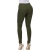 XUETON Women's Stretch Jeggings with Pockets High Wasited Pull-On Stretchy Slim Fit Skinny Jeans Pencil Denim Pants(Green,Small) view 3