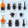 Treela Inflatable Air Pump Adaptor Compatible with SUP Inflatable Car Air Compressor Valve Adaptor with 9 Valve Nozzle for Paddle Board Boat(Classic,Orange) view 2