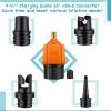Treela Inflatable Air Pump Adaptor Compatible with SUP Inflatable Car Air Compressor Valve Adaptor with 9 Valve Nozzle for Paddle Board Boat(Classic,Orange) view 3