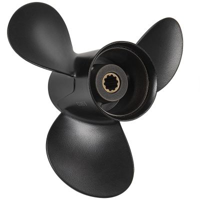 Qiclear 9.9 x 13 Pitch 48-896900A40 10 Spline Tooth Upgrade OEM Aluminum Boat Outboard Moto Propeller for Mercury Engines 25-30HP/ Tohatsu Nissan 3R0B645270 9 7/8x13 3" Gearcase,Rh